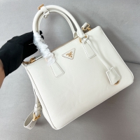 【PRADA】プラダ プラダ スーパーコピーガレリア ラージ ソフトグレインレザー バッグ ホワイト（1BA274_2CYS_F0009_V_YO0）