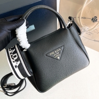 【PRADA】プラダ スーパーコピー ヴィッテロダイノソフトレザー スモール ハンドバッグ ブラック（1BC145_2DKV_F0002_V_3OM）