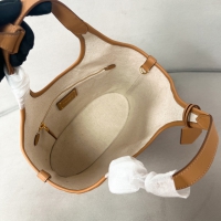 【PRADA】プラダ スーパーコピー リネンブレンドxレザー ミディアム トートバッグ ナチュラル（1BG471_2DLI_F0018_V_OAH）