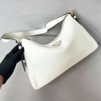 【PRADA】プラダ スーパーコピー エメ ラージ ソフトグレインレザー ショルダーバッグ ホワイト（1BC228_2CYS_F0PG7_V_LVM）