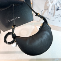【PRADA】プラダ スーパーコピー アーケ スモール レザー ショルダーバッグ ブラック（1BC194_ASK_F0002_V_OOO）