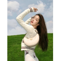 【PRADA】プラダ スーパーコピー アーケ スモール レザー ショルダーバッグ トラバーチン（1BC194_ASK_F03MV_V_OOO）