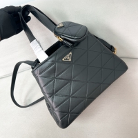 【PRADA】プラダ スーパーコピー ミディアム キルトレザー トートバッグ ブラック（1BG545_2C53_F0002_V_T9I）