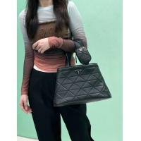 【PRADA】プラダ スーパーコピー ミディアム キルトレザー トートバッグ ブラック（1BG545_2C53_F0002_V_T9I）