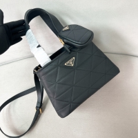 【PRADA】プラダ スーパーコピー スモール キルトレザー トートバッグ ブラック（1BG548_2C53_F0002_V_T9I）