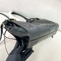 【PRADA】プラダ スーパーコピー ラージ レザー ハンドバッグ ブラック（1BA433_2CYR_F0002_V_MOO）