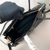 【PRADA】プラダ スーパーコピー ミディアム レザー ハンドバッグ ブラック（1BA426_2CYR_F0002_V_MOO）