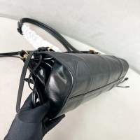 【PRADA】プラダ スーパーコピー ミディアム レザー ハンドバッグ ブラック（1BA426_2CYR_F0002_V_MOO）