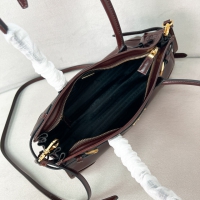 【PRADA】プラダ スーパーコピー ミディアム レザー ハンドバッグ ダークブラウン（1BA426_2CYR_F01D6_V_MOO）