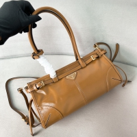 【PRADA】プラダ スーパーコピー ミディアム レザー ハンドバッグ カメオベージュ（1BA426_2CYR_F0LT6_V_MOO）