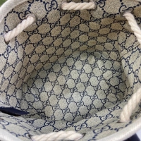 【GUCCI】グッチ スーパーコピー プリント ミニ ショルダーバッグ ベージュ/ブルー（777166 FACV3 8455）