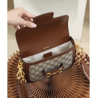 【GUCCI】グッチ スーパーコピー ホースビット 1955 GGスプリーム ミニ バッグ ブラウン（658574 HUHHG 8565）