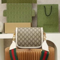【GUCCI】グッチ スーパーコピー ホースビット 1955 GGスプリーム ミニ バッグ ホワイト（658574 HUHHG 9759）