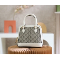 【GUCCI】グッチ スーパーコピー ホースビット 1955 GGスプリームキャンバス ハンドバッグ ホワイト（621220 92TCG 9761）