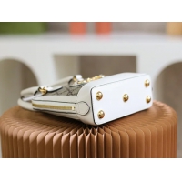 【GUCCI】グッチ スーパーコピー ホースビット 1955 GGスプリームキャンバス ハンドバッグ ホワイト（621220 92TCG 9761）