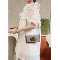 【GUCCI】グッチ スーパーコピー 1955ホースビット チェーン付きウォレット ブラウン（621892 92TCG 8563）