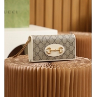 【GUCCI】グッチ スーパーコピー ホースビット1955 チェーン付きウォレット  ベージュ（621892 92TCG 9761）