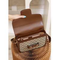 【GUCCI】グッチ スーパーコピー〔グッチ ホースビット 1955〕スモール ショルダーバッグ ブラウン（602204 92TCG 8563）