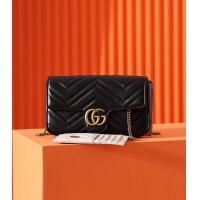 【GUCCI】グッチ スーパーコピー〔GGマーモント〕スーパーミニバッグ ブラック（‎751526 AACCE 1061）