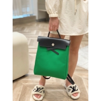  【HERMES】エルメス スーパーコピー エールバッグ・ア・ド・ジップ・リターン バックパック グリーン（H077671CKAJ）