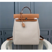 【HERMES】エルメス スーパーコピー エールバッグ・ア・ド・ジップ・リターン バックパック ベージュ（H077782CKAB）