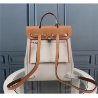 【HERMES】エルメス スーパーコピー エールバッグ・ア・ド・ジップ・リターン バックパック ベージュ（H077782CKAB）