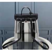 【HERMES】エルメス スーパーコピー エールバッグ・ア・ド・ジップ・リターン バックパック ブラックグレー（H077671CK）