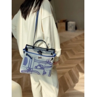 【HERMES】エルメス スーパーコピー エールバッグ・ジップ 31 ルトゥルネ ブルー サファイア（H083407CKAA）