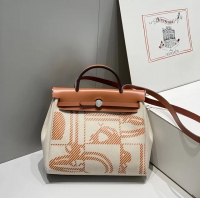 【HERMES】エルメス スーパーコピー エールバッグ・ジップ 31 ルトゥルネ ブラウン/ベージュ（H083407CKAC）