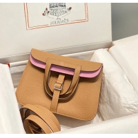 【HERMES】エルメス スーパーコピー アルザン 25 ショルダーバッグ ブラウンピンク（H082131CC）