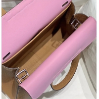 【HERMES】エルメス スーパーコピー アルザン 25 ショルダーバッグ ブラウンピンク（H082131CC）