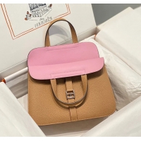 【HERMES】エルメス スーパーコピー アルザン 25 ショルダーバッグ ブラウンピンク（H082131CC）