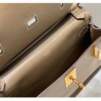 【HERMES】エルメス スーパーコピー ジプシエール ミニ ショルダーバッグ エトゥープ（H084047CKAG）