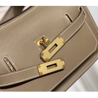 【HERMES】エルメス スーパーコピー ジプシエール ミニ ショルダーバッグ エトゥープ（H084047CKAG）