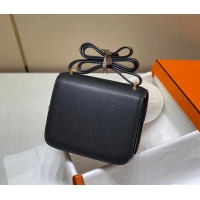 【HERMES】エルメス スーパーコピー コンスタンスミニ 18 ショルダーバッグ ブラック（H083905CD89）
