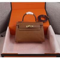 【HERMES】エルメス スーパーコピー ミニケリー２ ショルダーバッグ ブラウン（HERMES 009）
