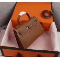 【HERMES】エルメス スーパーコピー ミニケリー２ ショルダーバッグ ブラウン（HERMES 009）