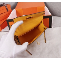 【HERMES】エルメス スーパーコピー ミニケリー２ ショルダーバッグ アンバーイエロー（HERMES 006）