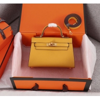 【HERMES】エルメス スーパーコピー ミニケリー２ ショルダーバッグ アンバーイエロー（HERMES 006）