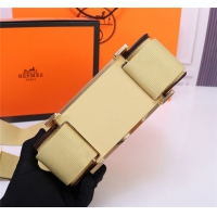 【HERMES】エルメス スーパーコピー ゲタ ショルダーバッグ クリームイエロー（H083052CKBE）