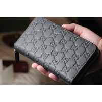 【GUCCI】グッチ シグネチャー ジップアラウンドウォレット ブラック（473928 CWC1N 1000）