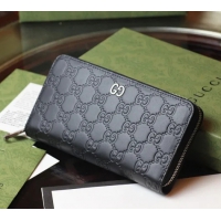 【GUCCI】グッチ シグネチャー ジップアラウンドウォレット ブラック（473928 CWC1N 1000）