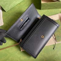 【GUCCI】グッチ ダイアナ パイソン チェーンウォレットブラック（658243 17Q0T 1000）