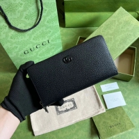【GUCCI】グッチ 〔GGマーモント〕 ブラック ジップアラウンドウォレット （456117 17WEN 1000）