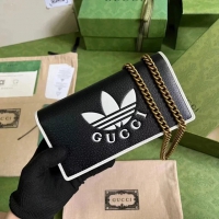 【GUCCI】グッチ〔Adidas x Gucci〕チェーン ウォレット ブラック （621892 UZ3BG 1057）