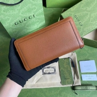 【GUCCI】グッチ〔ダイアナ〕ブラウン ジップアラウンド ウォレット（658634 17Q0T 2535）