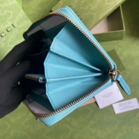 【GUCCI】グッチ〔ダイアナ〕ブルー ジップアラウンド ウォレット（658634）