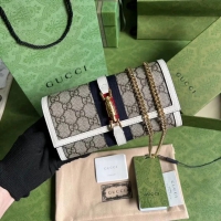 【GUCCI】グッチ 〔ジャッキー 1961〕チェーンウォレット ベージュ×エボニー（652681 HUHHG 9794）