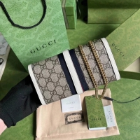 【GUCCI】グッチ 〔ジャッキー 1961〕チェーンウォレット ベージュ×エボニー（652681 HUHHG 9794）