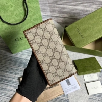 【GUCCI】グッチ インターロッキングG  ブラウン ジップアラウンドウォレット（672947）